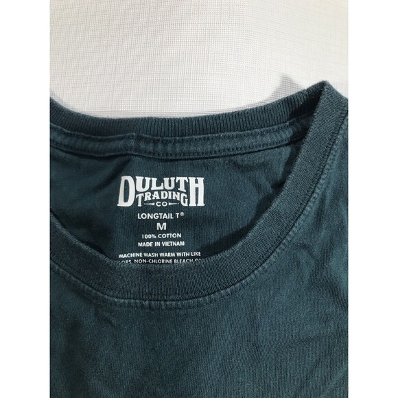 Duluth Trading T Shirt Short Sleeve Long Tail T Green Size M - Picture 4 of 7